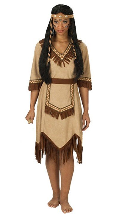 Deluxe Halloween Indianer Kostyme Dame