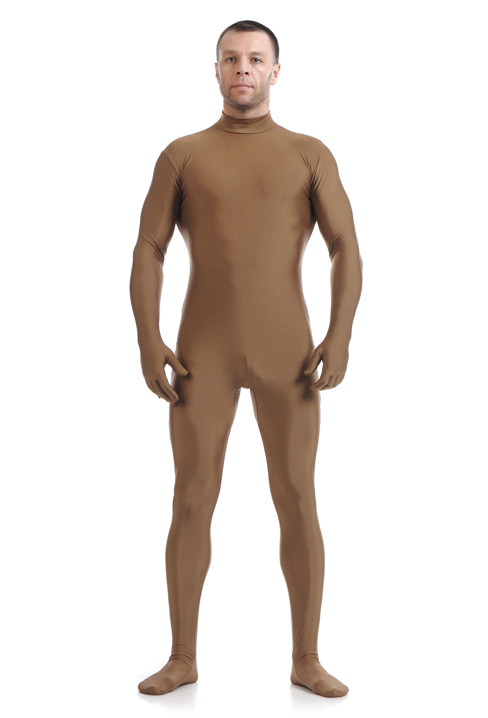 Morphsuit Lycra Spandex Drakt Second Skin Kostyme Mann Kaffe