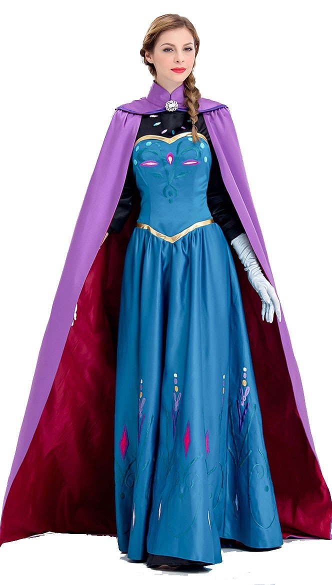 Deluxe Frozen Anna Kostyme Voksen Prinsessekjole