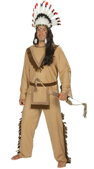 Deluxe Halloween Indianer Kostyme Herre