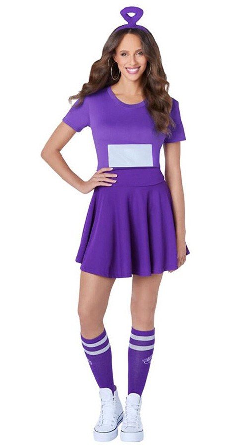 Teletubbies Kostymer Tinky Winky Kostyme Kvinner Halloweenfest Karnevalkostyme