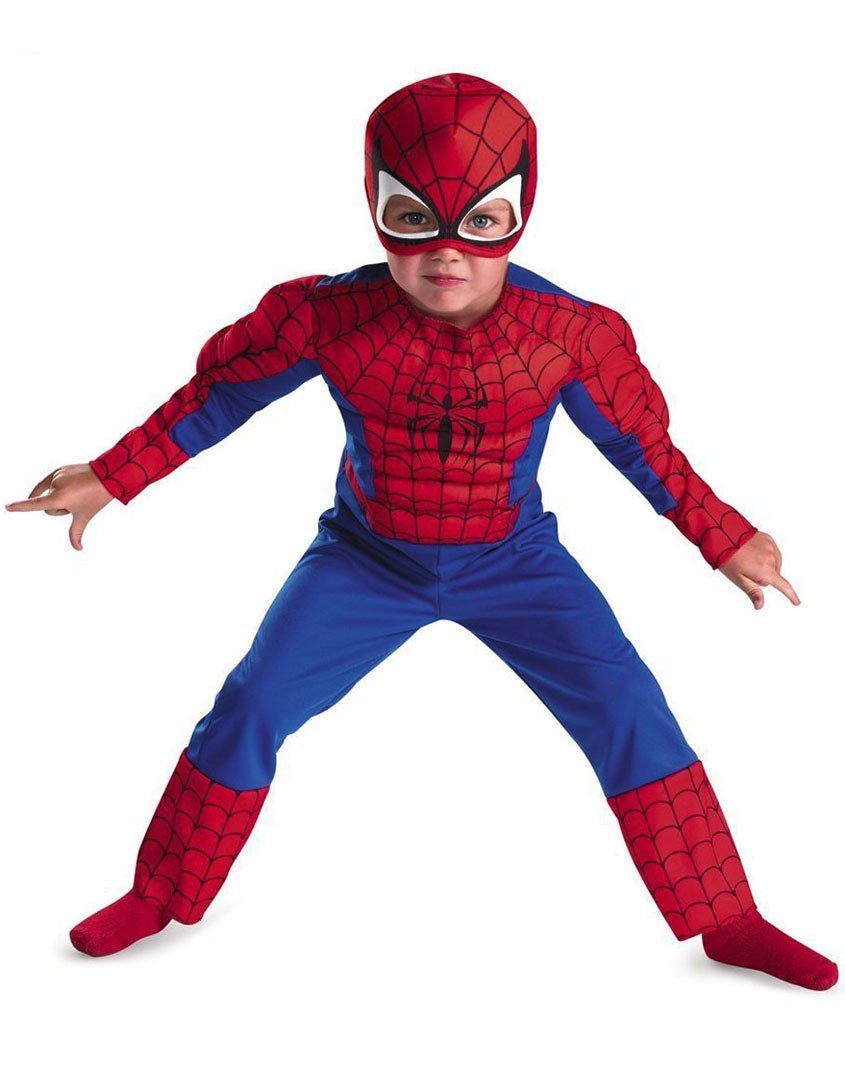 DC Tegneserie Spiderman Muskel Kostyme Barn