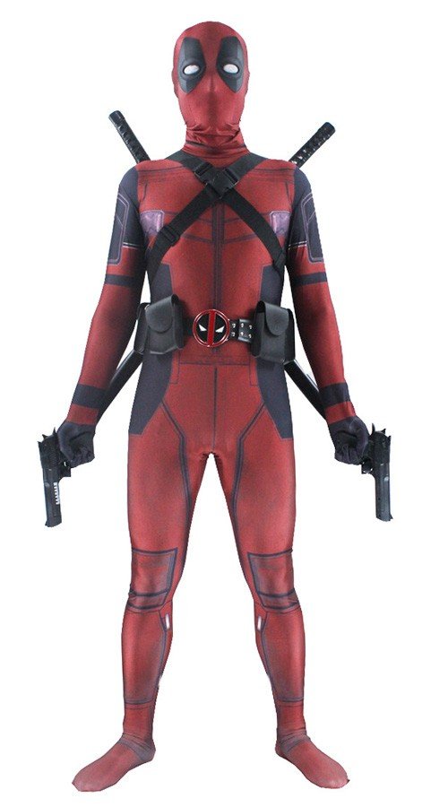 Deluxe Deadpool Kostyme for Voksen Marvel Cosplay Morphsuit 