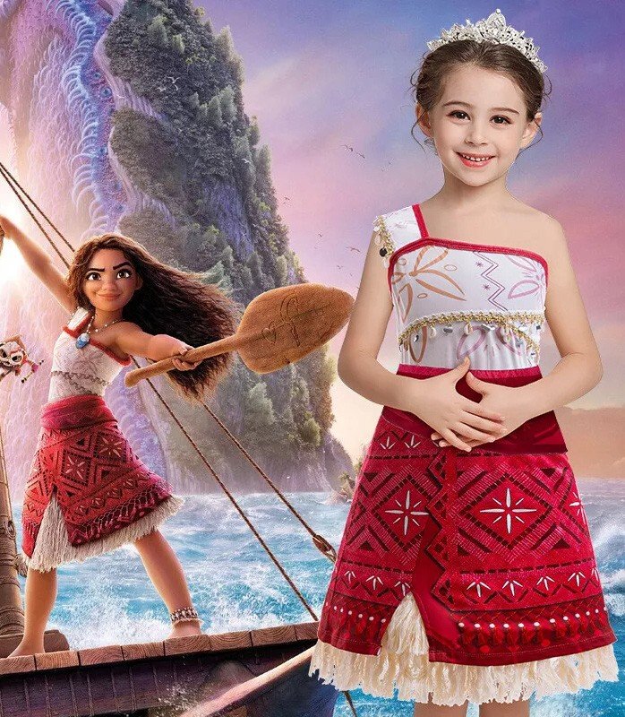 Barn Moana 2 Vaiana Kostyme For Jenter