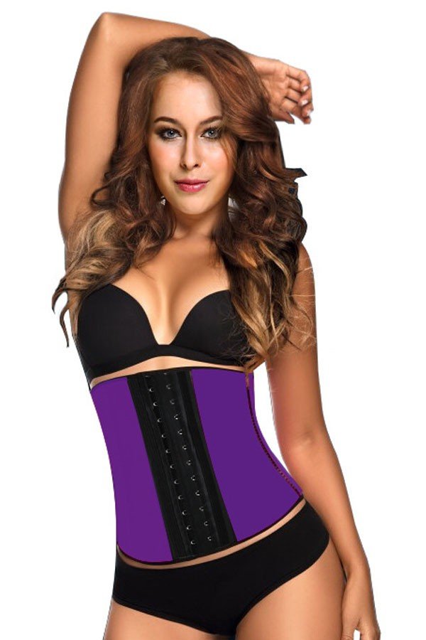 Lilla Latex Underbystekorsett Midjetrener Midjekorsett