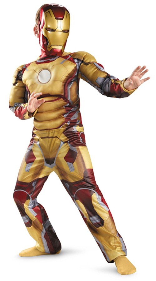 Avengers Iron Man Mark VII Classic Muskel Kostyme Barn Gul
