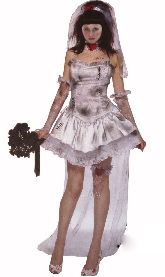 Halloween Zombie Brud Kostyme