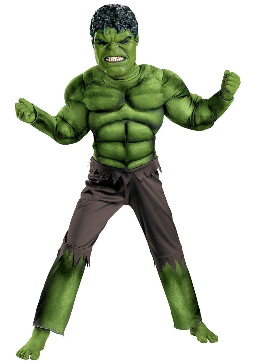Barn Avengers Hulk Muskel Kostyme
