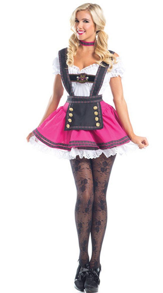 Rød Tyroler Kostyme Oktoberfest Kostyme