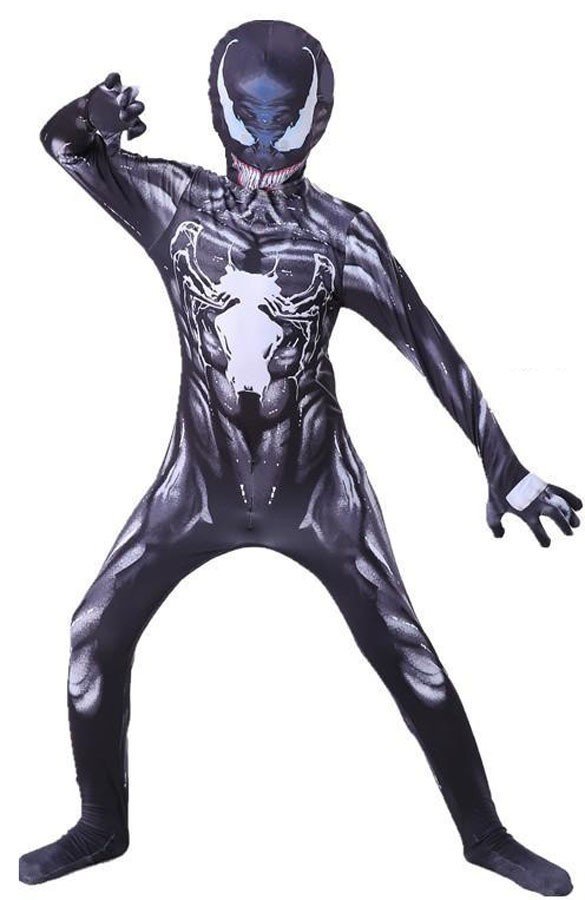 Venom Symbiote Spiderman Kostyme for Barn og Voksne Superheltekostymer