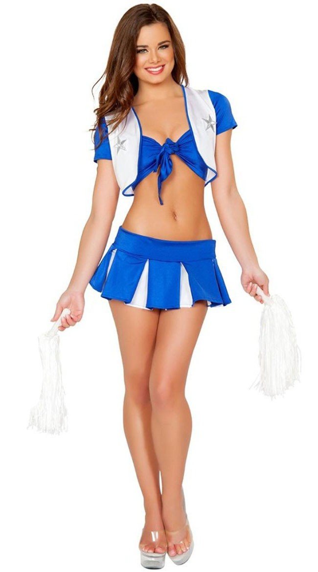 Eksklusiv Sexy Halvtid Cheerleader Kostyme