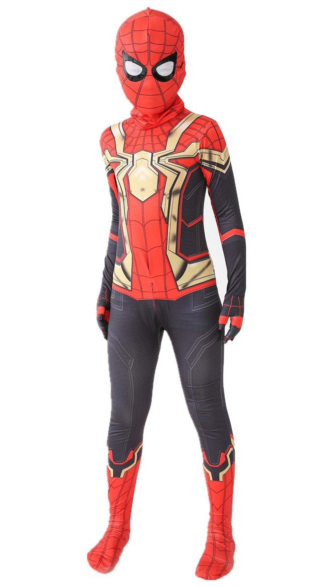 Gull Spiderman Kostyme No Way Home Superheltekostymer for Barn og Voksne