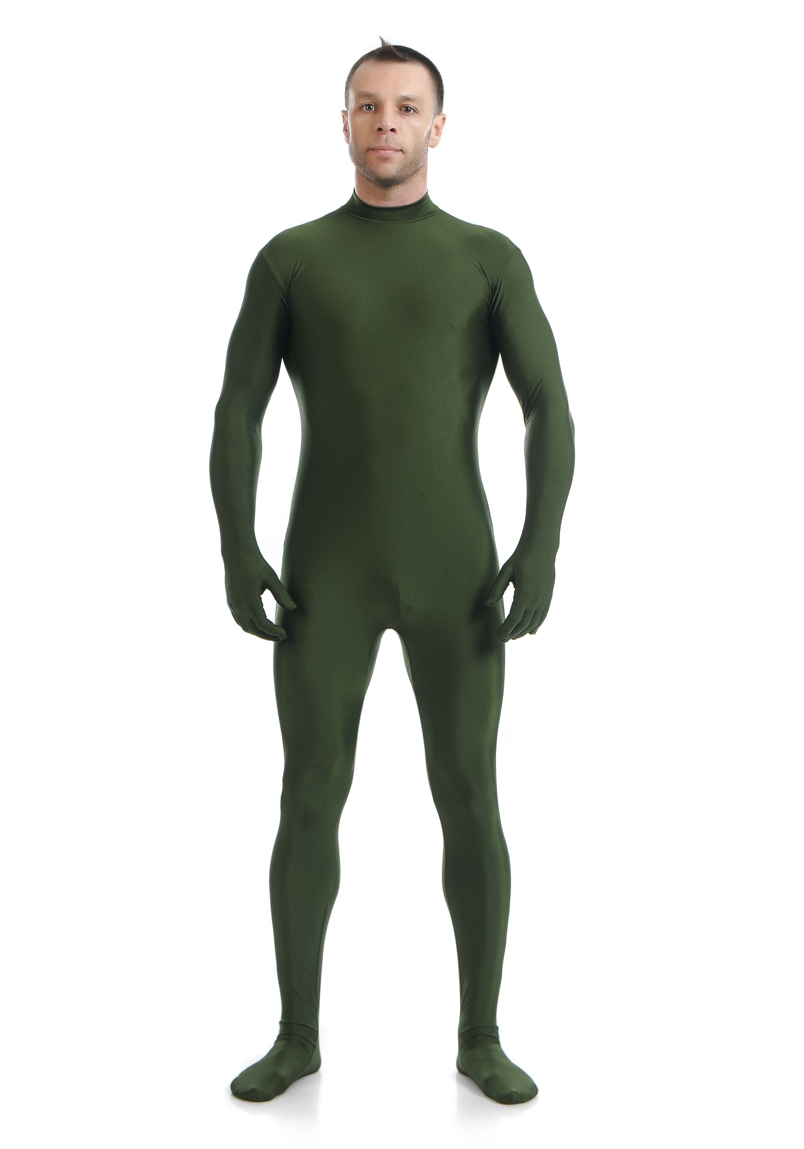 Morphsuit Lycra Spandex Drakt Second Skin Kostyme Mann Grønn