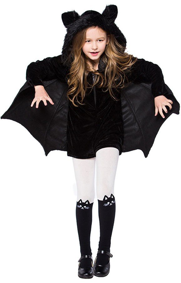 Jenter Halloween Vampyr Bat Kostyme Barn
