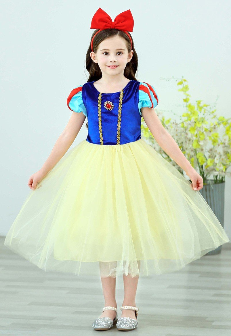 Snøhvit Kostyme Barn Halloween Prinsesse Kjole