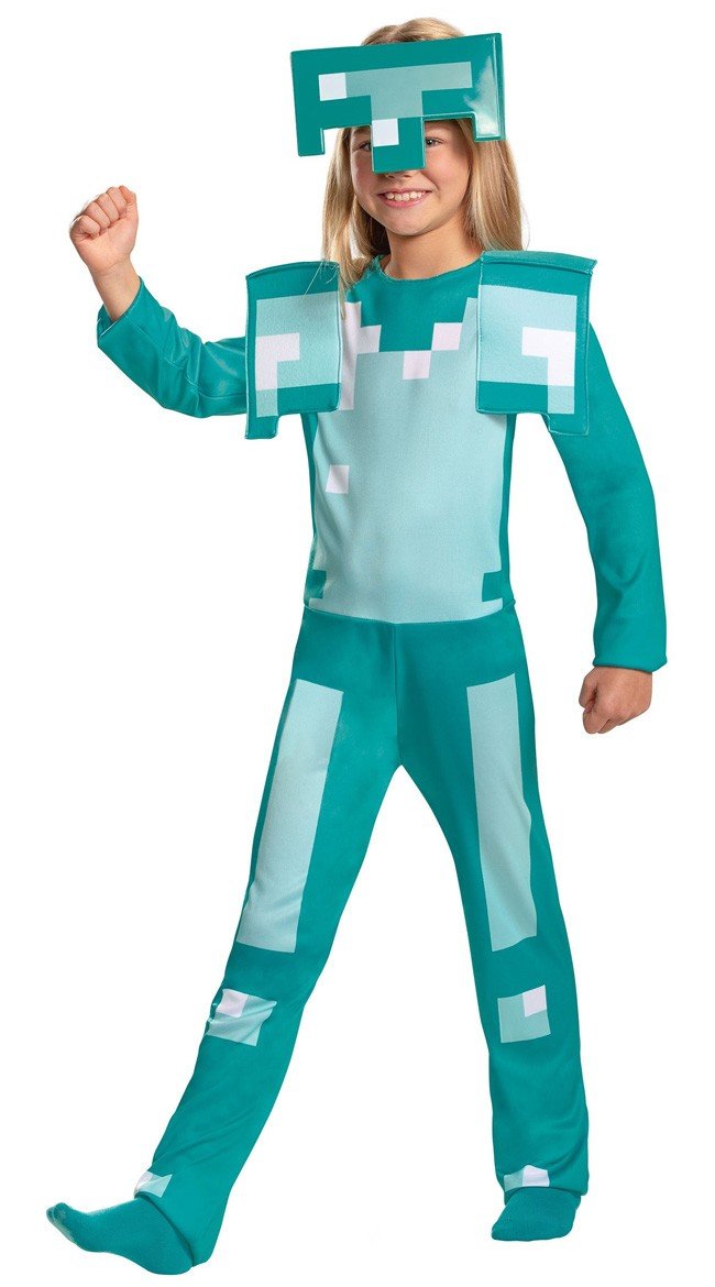 Jenter Minecraft Rustning Kostyme Barn Halloween Kostymer Karnevalskostyme