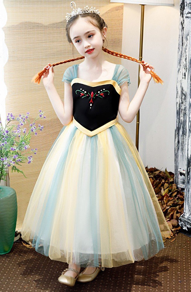 Jenter Frozen Prinsesse Anna Kjole Bursdag Festkjoler