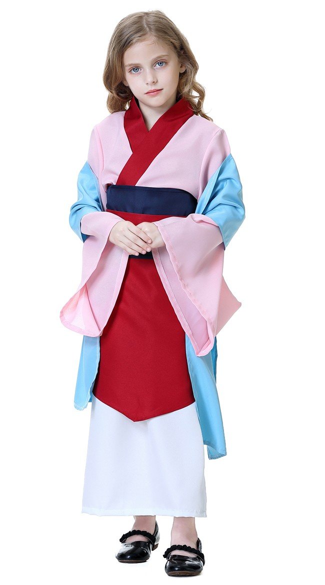 Mulan Kostyme for Barn Halloween Cosplay Kostymer