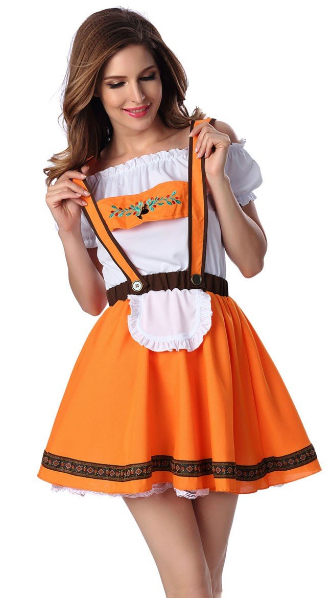 Brun Tysk Tyroler Oktoberfest Kostyme