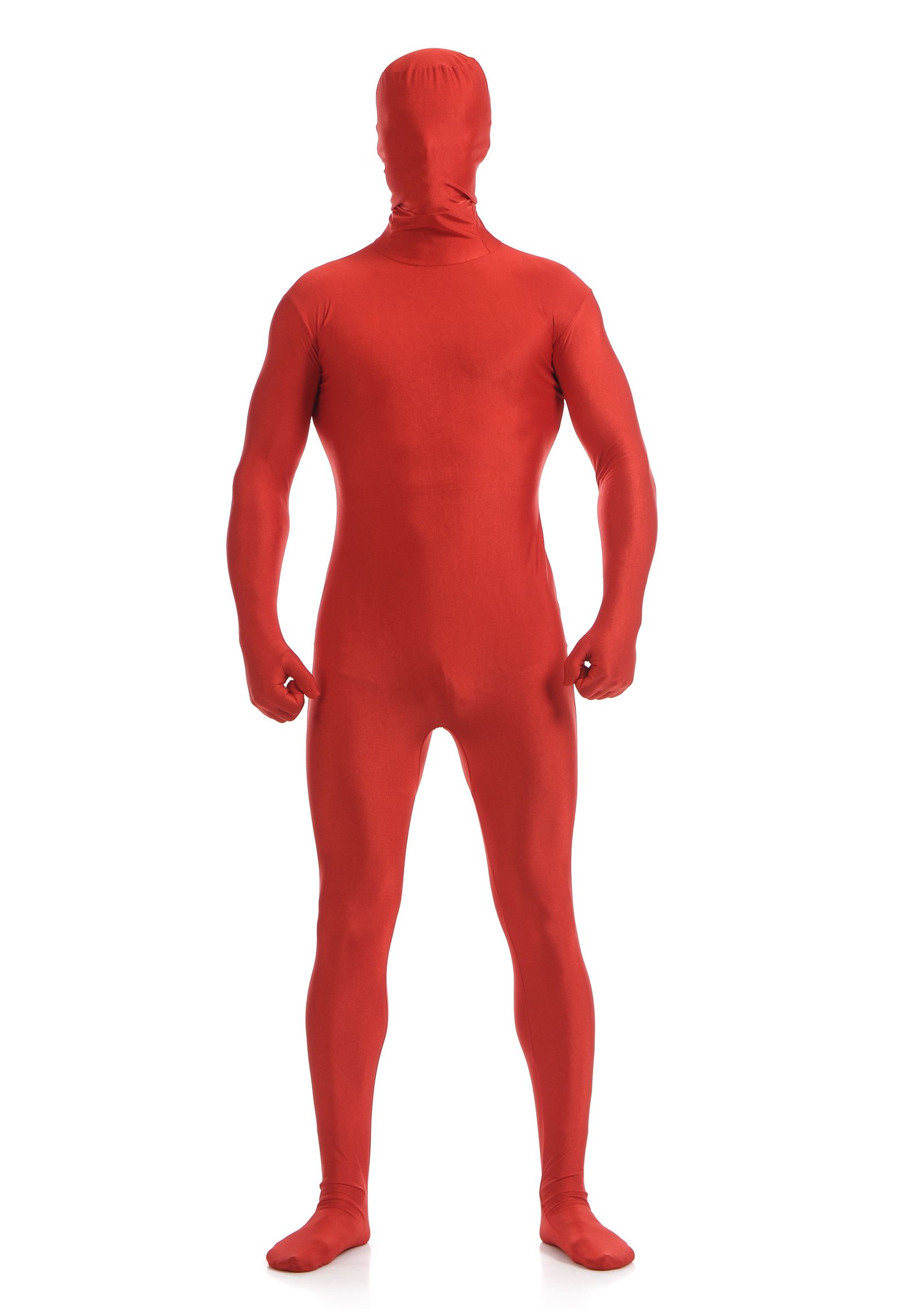 Morphsuit Skinsuit Lycra Spandex Drakt Heldekkende Herre Rød