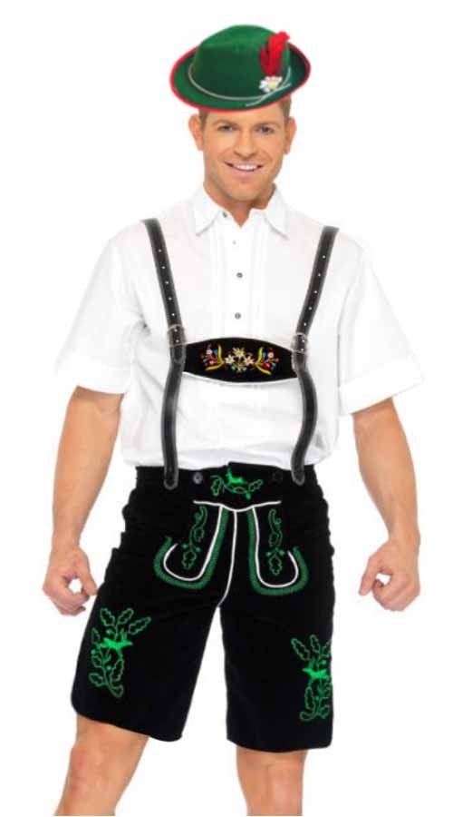 Tysk Bayerske Oktoberfest Lederhosen Kostyme