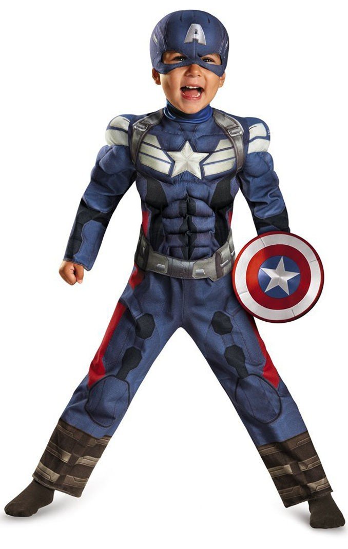 Captain America Winter Soldier Muskel Kostyme Barn
