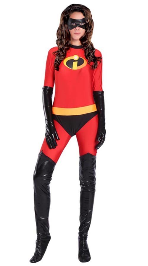 Incredibles 2 Miss. Incredible Kostyme Lycra Morphsuit Voksen