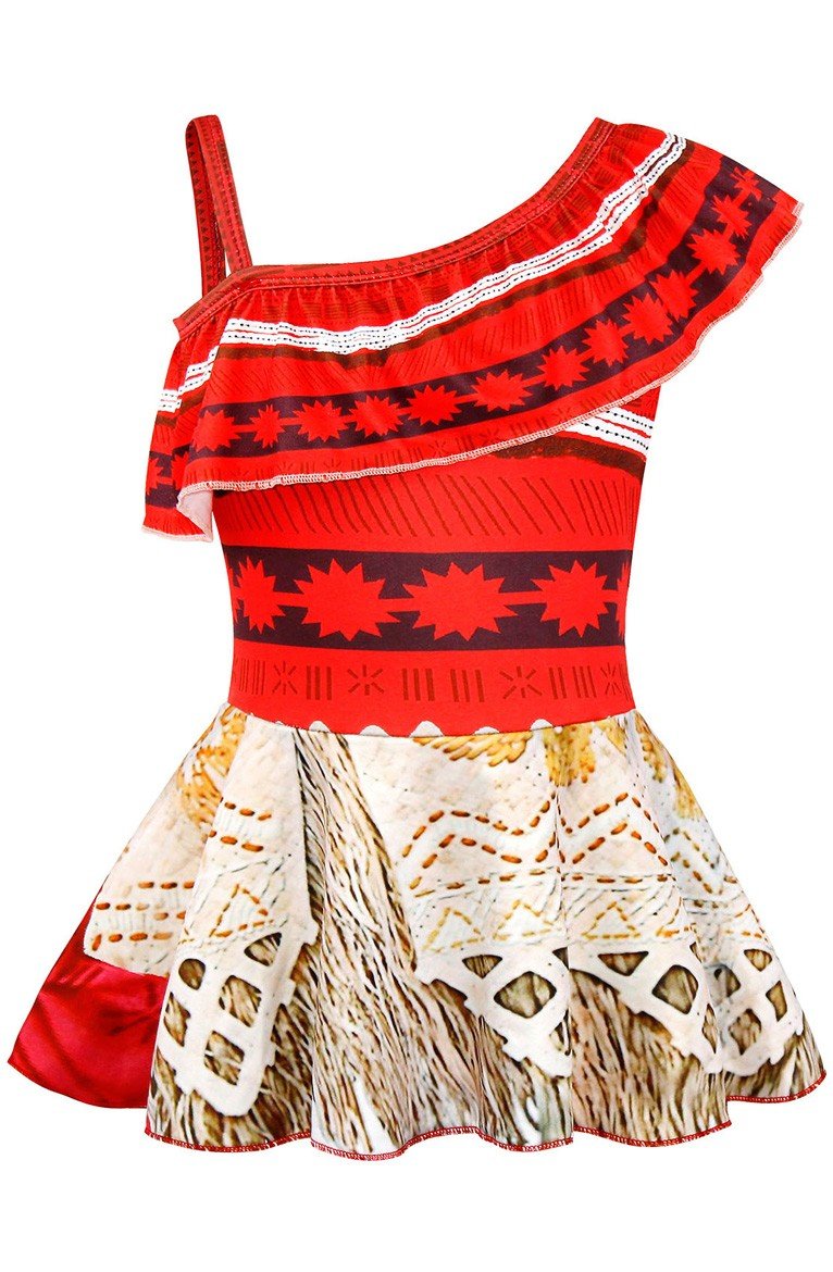 Moana Vaiana Kostyme Barn Jente Badedrakt Hawaii Kostyme D010