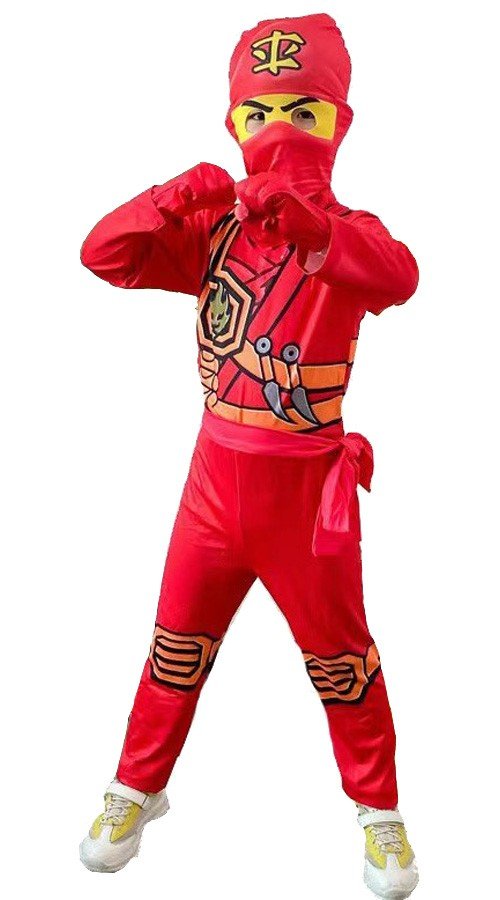 Barn Ninjago Kostyme Halloween Ninja Barnekostyme Rød