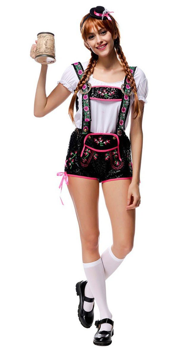 Flørtende Tyrolerkostyme Oktoberfest Lederhosen