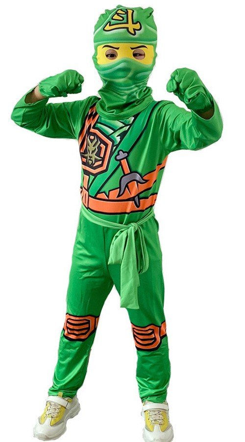 Barn Ninjago Kostyme Halloween Ninja Barnekostyme Grønn