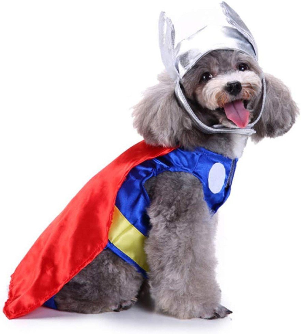 Thor Hundekostyme Superhelt Kostyme for Hund/Katt Halloween Hundeklær