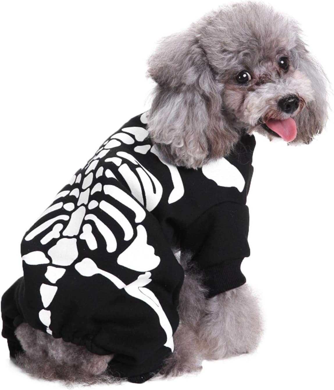 Skjelett Hund Kostyme Katteklær Halloween Hundeklær