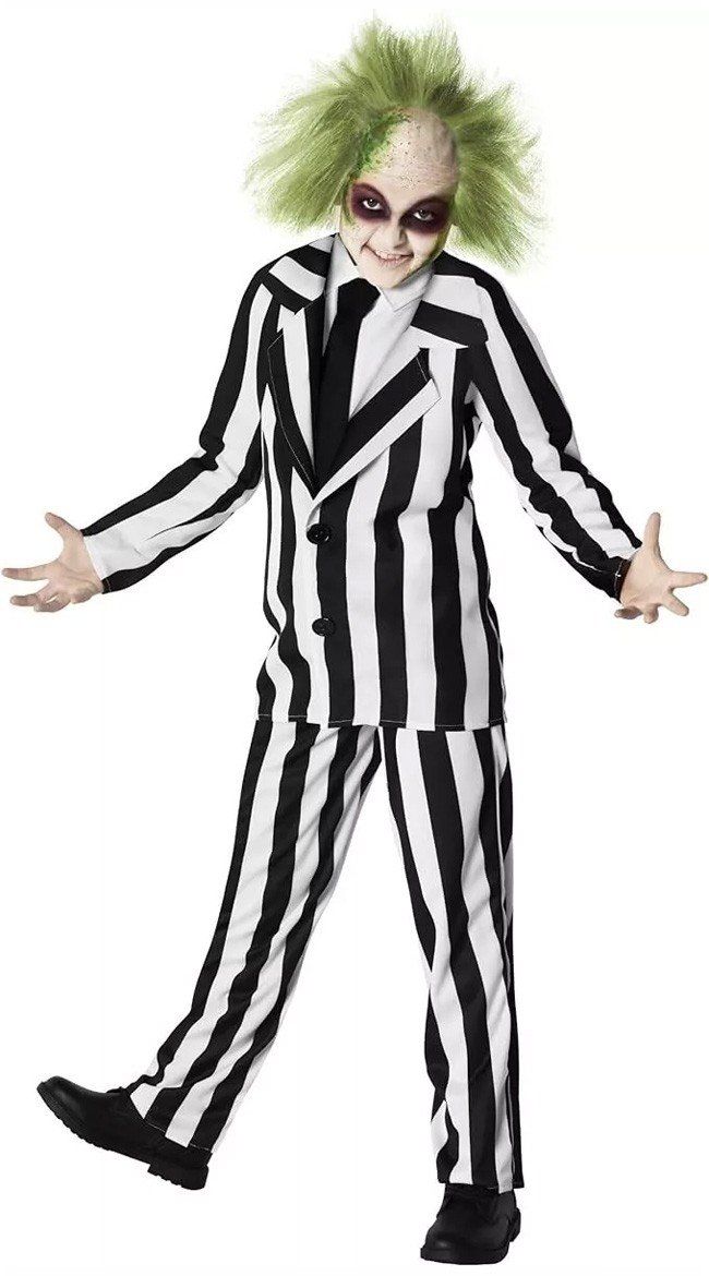 Barn Beetlejuice Kostyme Skrekk Halloweenkostyme