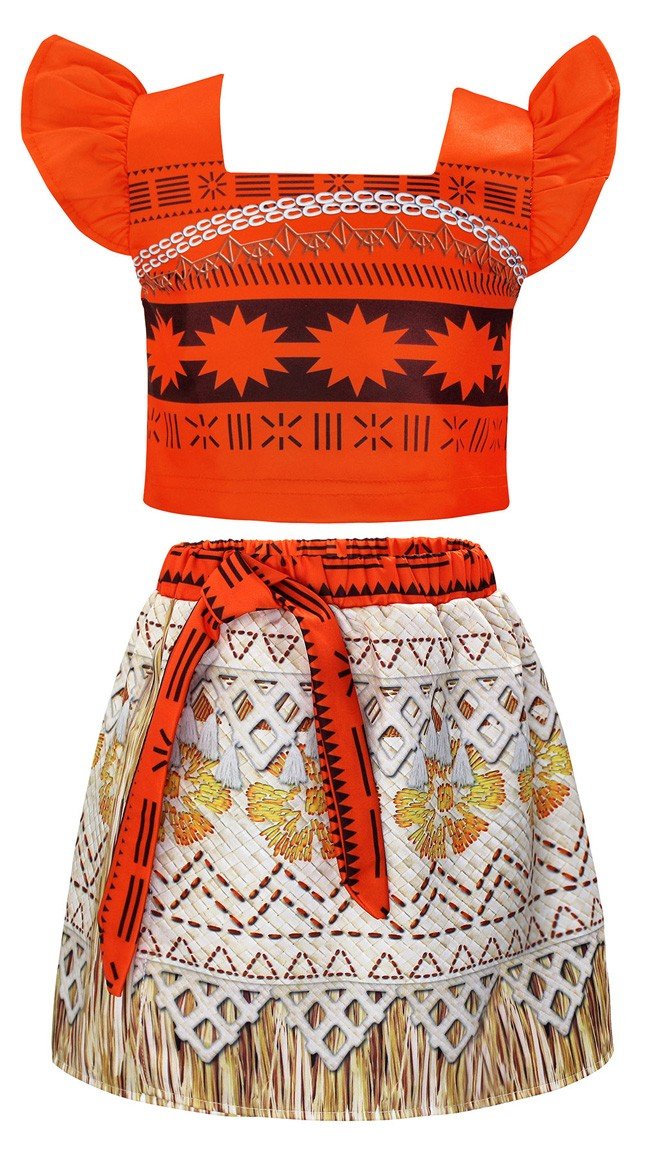 Moana Vaiana Kostyme Barn Jente Badedrakt Hawaii Kostyme A011
