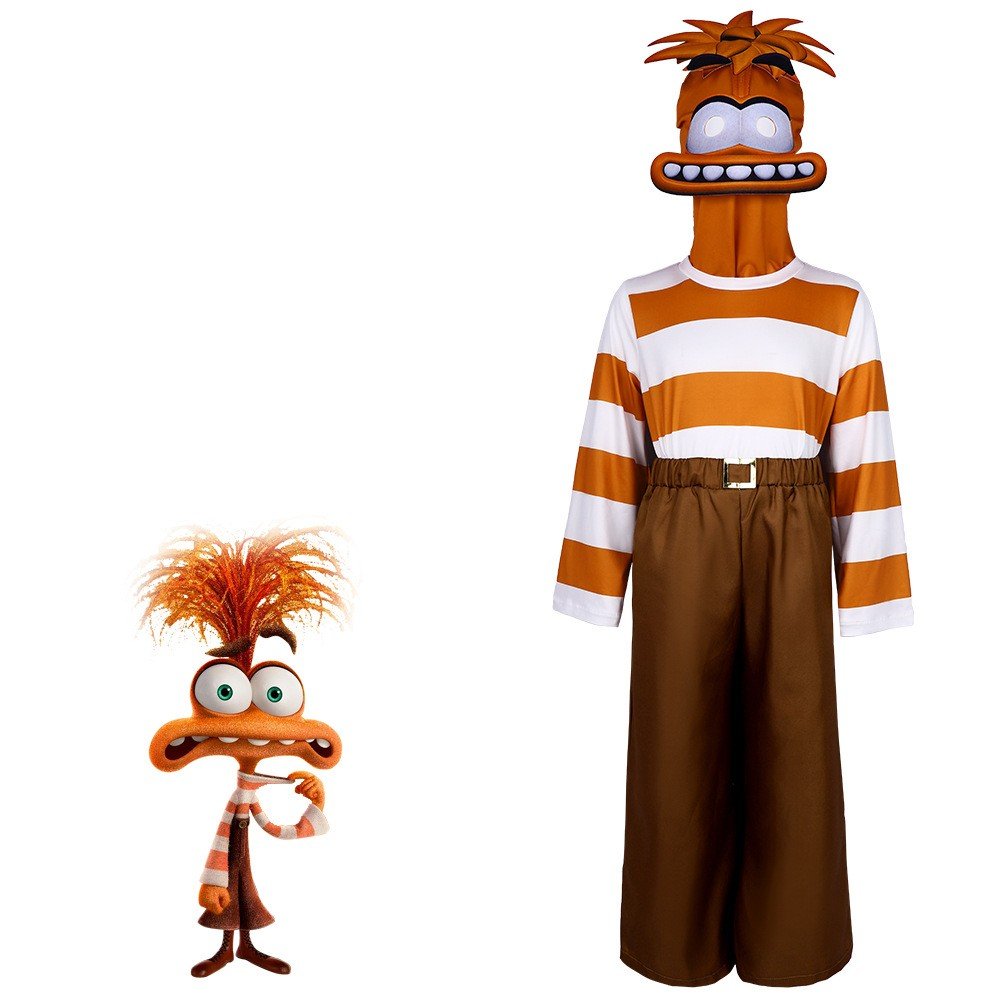 Innsiden ut 2 Anxiety Kostyme for Barn og Voksne Halloween Cosplay Karneval Kostyme