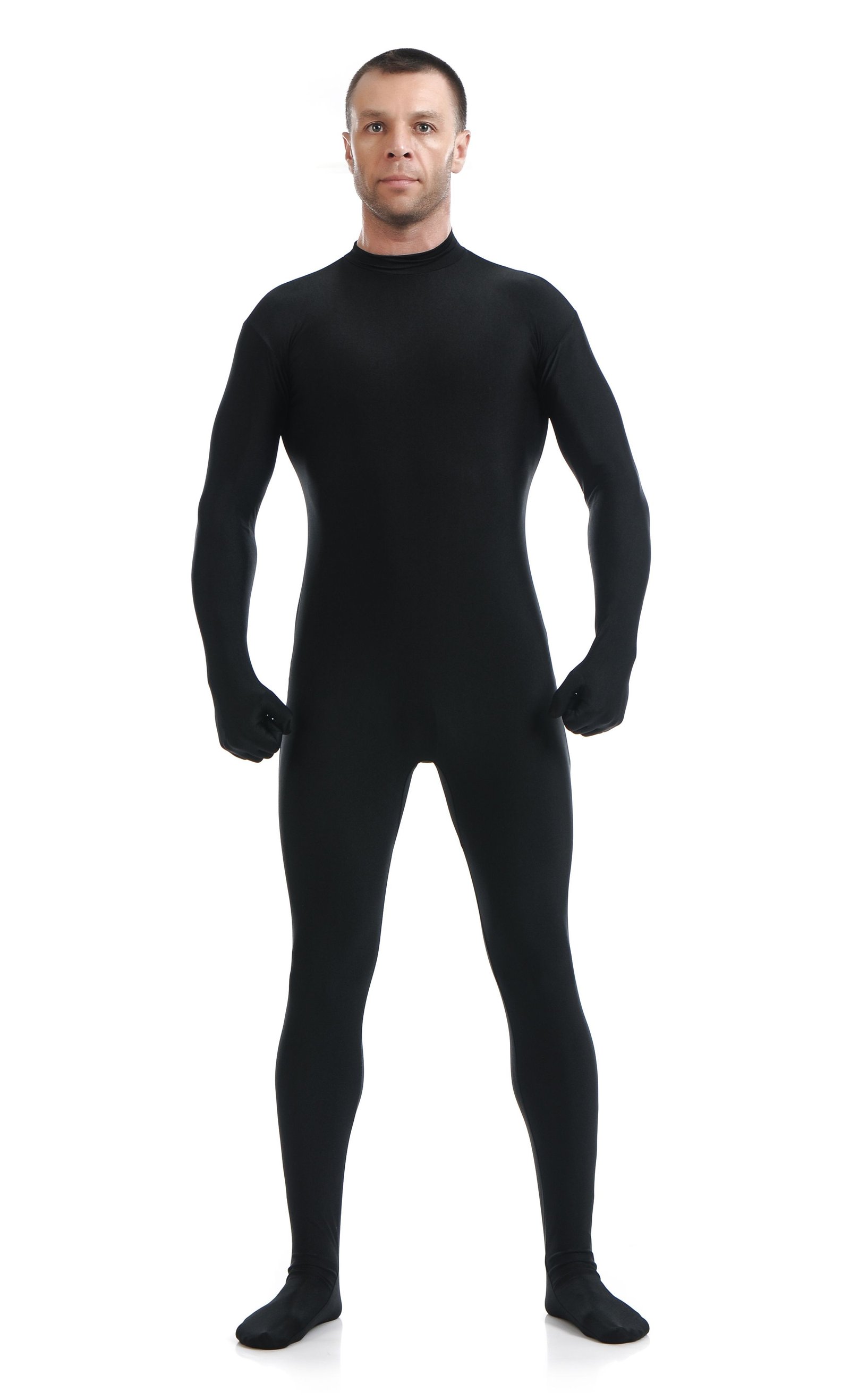 Morphsuit Lycra Spandex Drakt Second Skin Kostyme Mann Svart