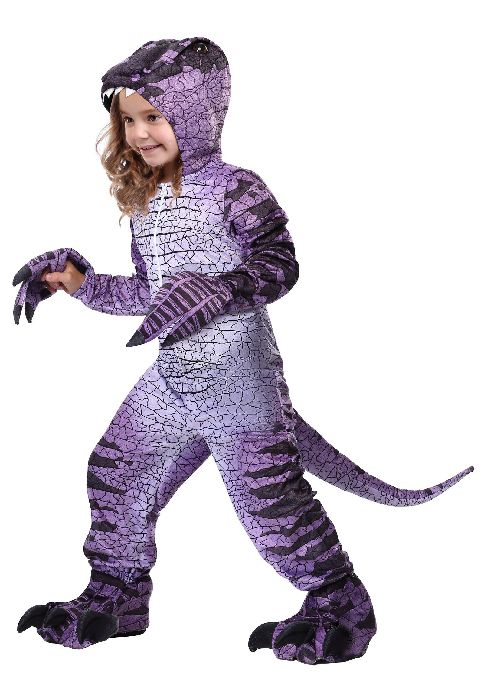 Velociraptor Kostyme Barn Jurassic World Dinosaur Kostyme Lilla Dyrekostymer