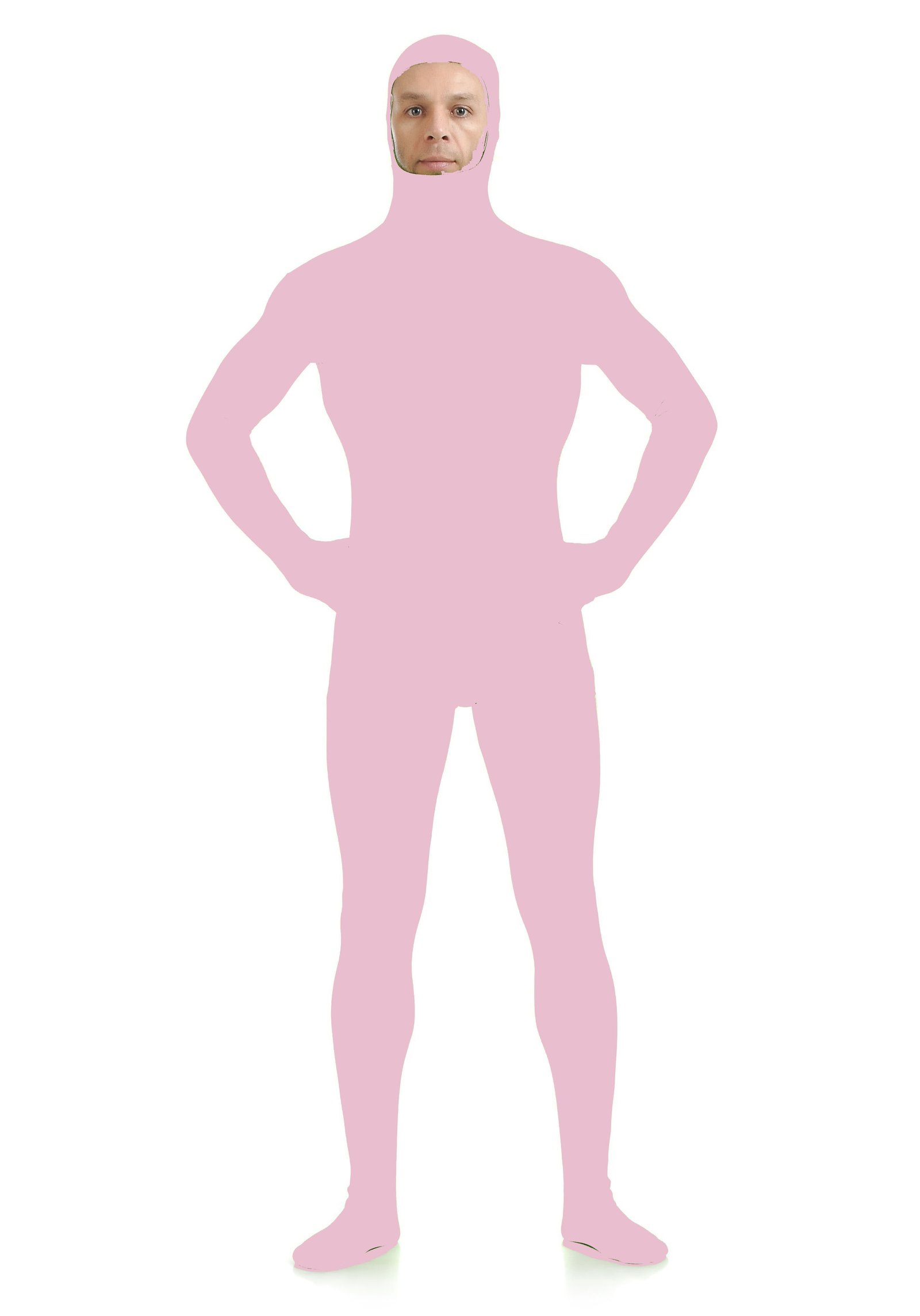 Skinsuits Lycra Spandex Drakt Åpent Ansikt Second Skin Suit Voksen Rosa