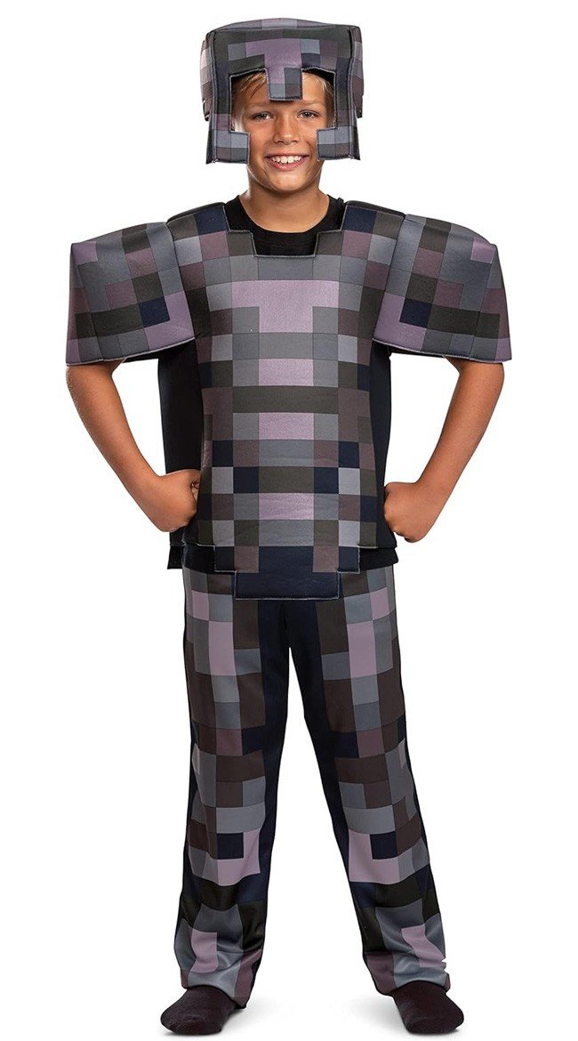 Minecraft Netherite Rustning Kostyme For Barn Halloween Kostymer