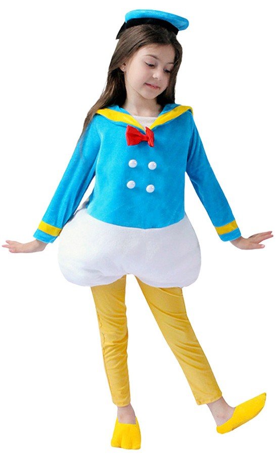 Donald Duck Kostyme for Barn Halloween Matros Kostyme