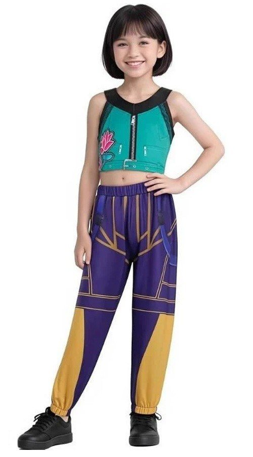 Kpop Demon Hunters Zoey Kostyme for Barn Cosplay Demon Hunters Kostymer