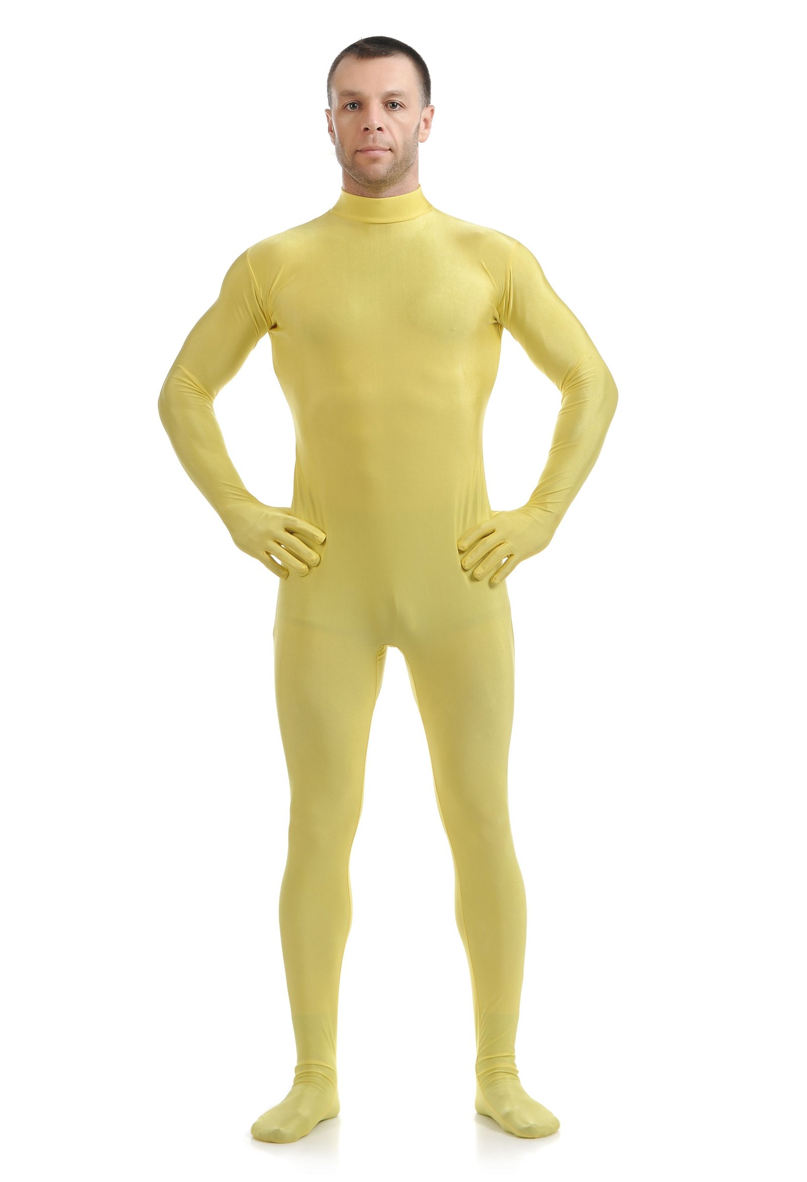 Morphsuit Lycra Spandex Drakt Second Skin Kostyme Mann Gul