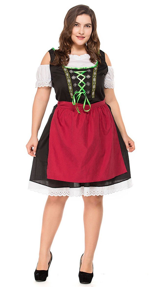 Bayersk Oktoberfest Kostyme Store Størrelser Dirndl Heidi Kjole