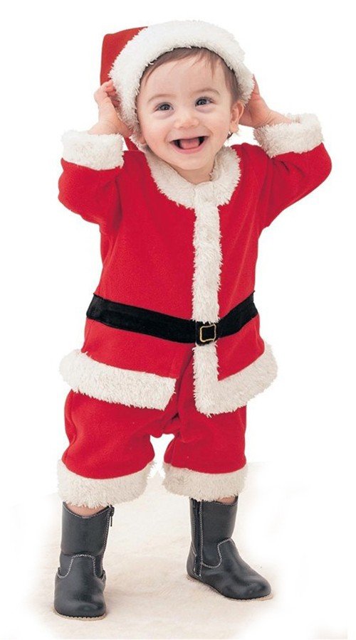 Baby Gutt Santa Claus Nissedrakt Søte Barn Julekostyme