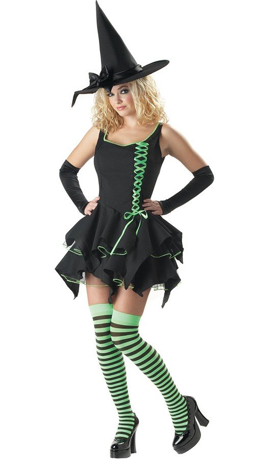 Halloween Kostymer Frøken Søt Heks Kostyme