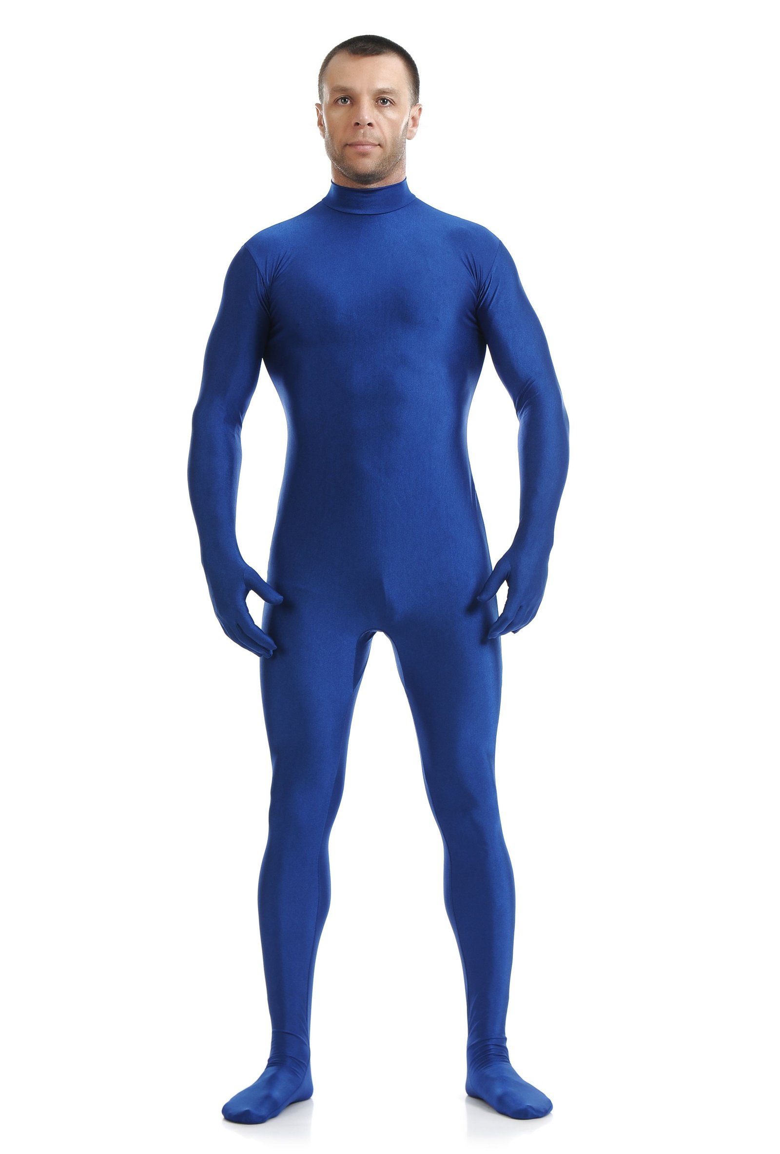 Morphsuit Lycra Spandex Drakt Second Skin Kostyme Mann Mørkblå