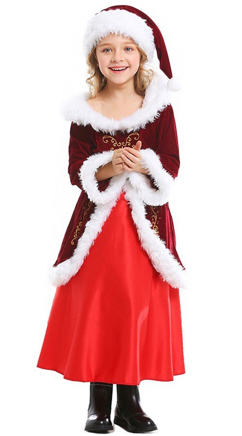 Nissedrakt Jenter Sassy Mrs Claus Julekostyme Barn