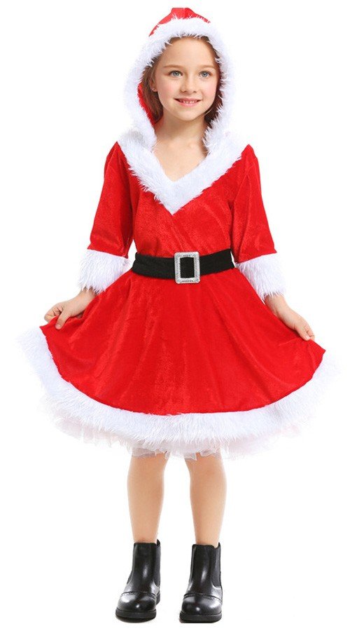 Jenter Sassy Mrs Claus Julenisse Kostyme Barn