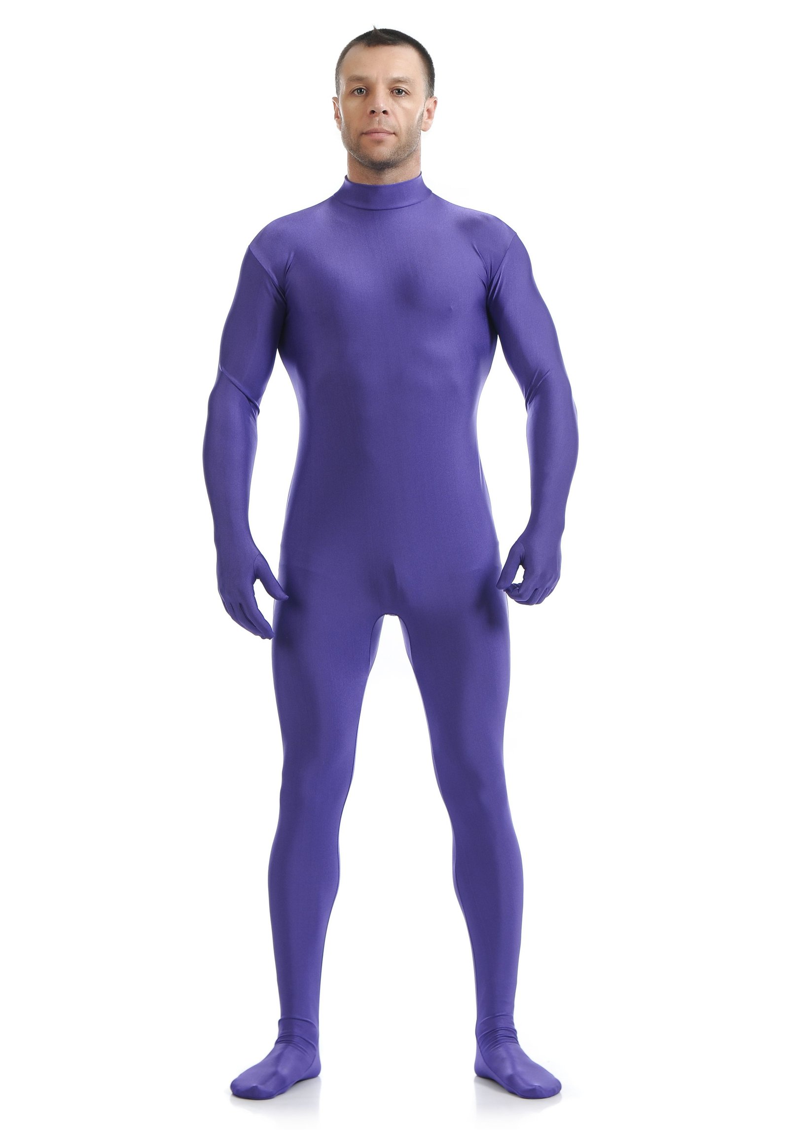 Morphsuit Lycra Spandex Drakt Second Skin Kostyme Mann Lilla